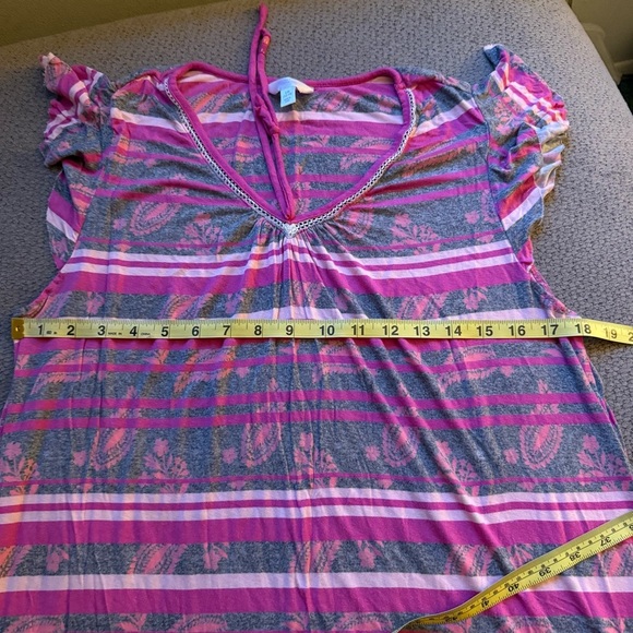 Secret Treasures Pink Nightgown Pajama 2 piece Set Large 12-14 - Picture 13 of 14